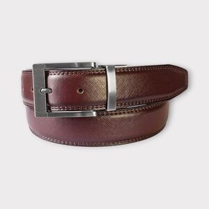 Mens Florsheim Perrion Reversible Belt. Burgundy Leather. FL5019-601